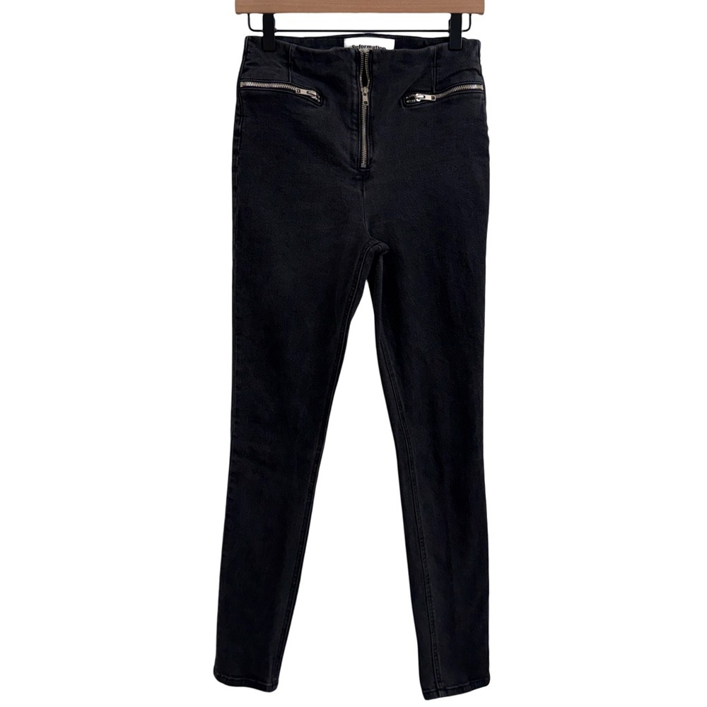 Reformation Midnight Black High-Waisted Jeggings